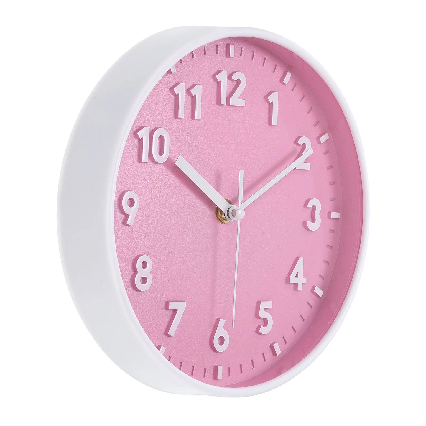 UXCELL Wall Clock Quartz Silent Battery Operated Round 3D Numbers