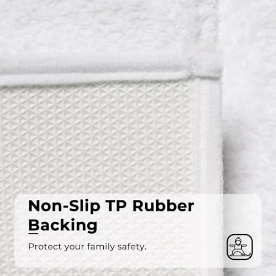 Non Slip Washable Microfiber Bath Mats for Bathroom and Shower