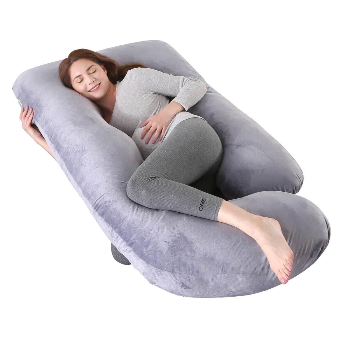 G Shaped Full Body Maternity Pillow With Removable Cotton Cover