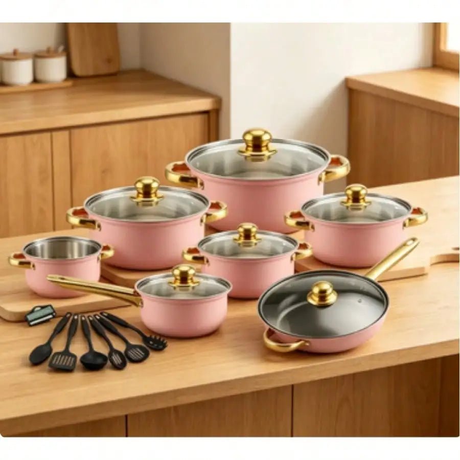 Stainless Steel Nonstick Cookware Set For Induction And Gas Stoves