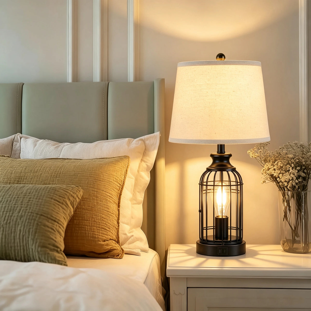 Stanbow Modern Minimalist Double Layer Cloth Table Lamp