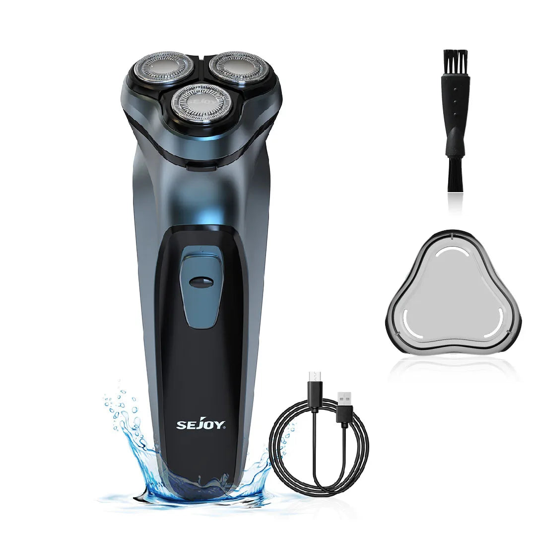 Sejoy Mens Cordless Rotary Electric Shaver Trimmer And Fast Charging
