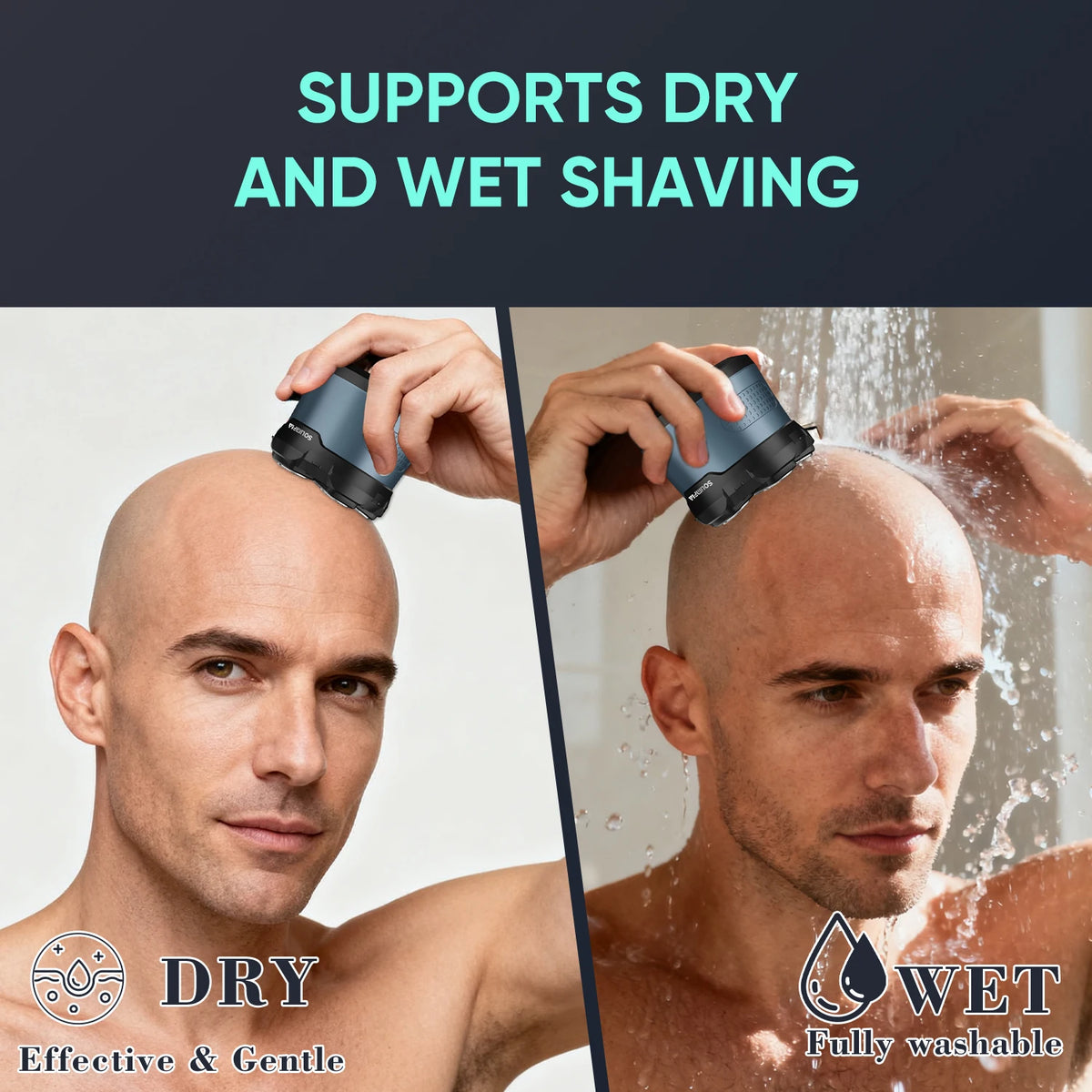Rechargeable Smart Electric Shaver With Six Magnetic Blades