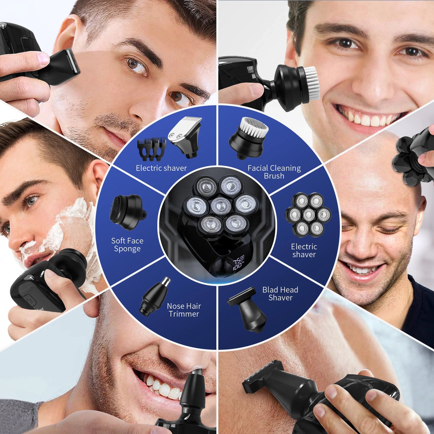 Sejoy 7D Electric Shaver For Men With Floating Head