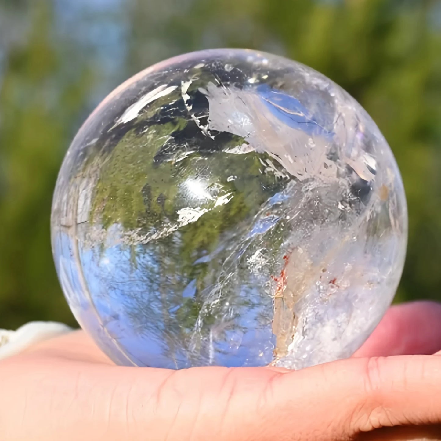 CrystalHola Clear Quartz Crystal Sphere Polished Ball Home Decor Gift