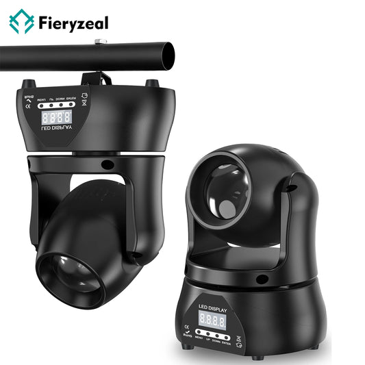 Fieryzeal Mini 40W RGBW Beam Moving Head Light DMX Stage
