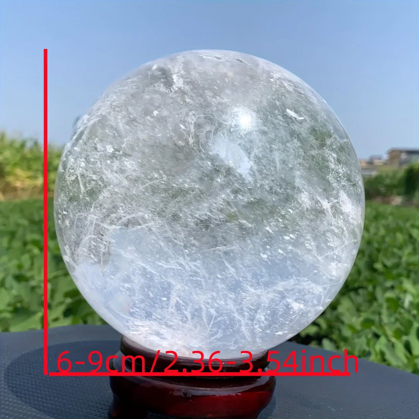 CrystalHola Clear Quartz Crystal Sphere Polished Ball Home Decor Gift