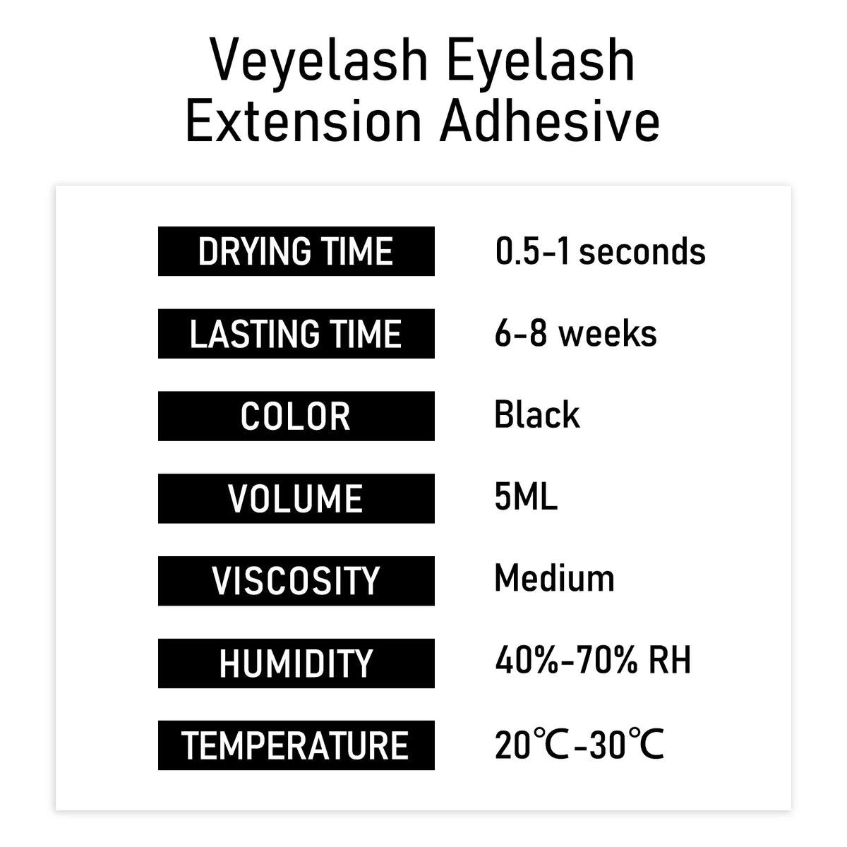 VEYES INC Extra Strong Eyelash Extension Glue Long Lasting Hold