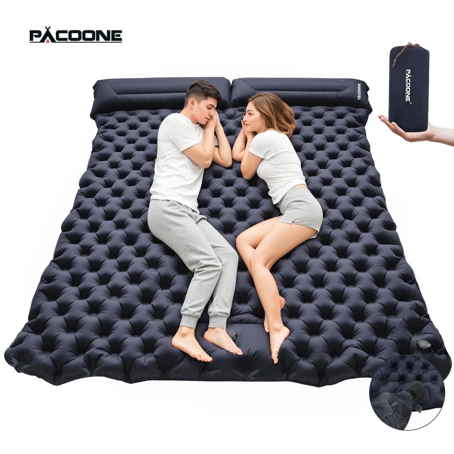 Foldable Outdoor Inflatable Mattress For Camping And Indoor Use