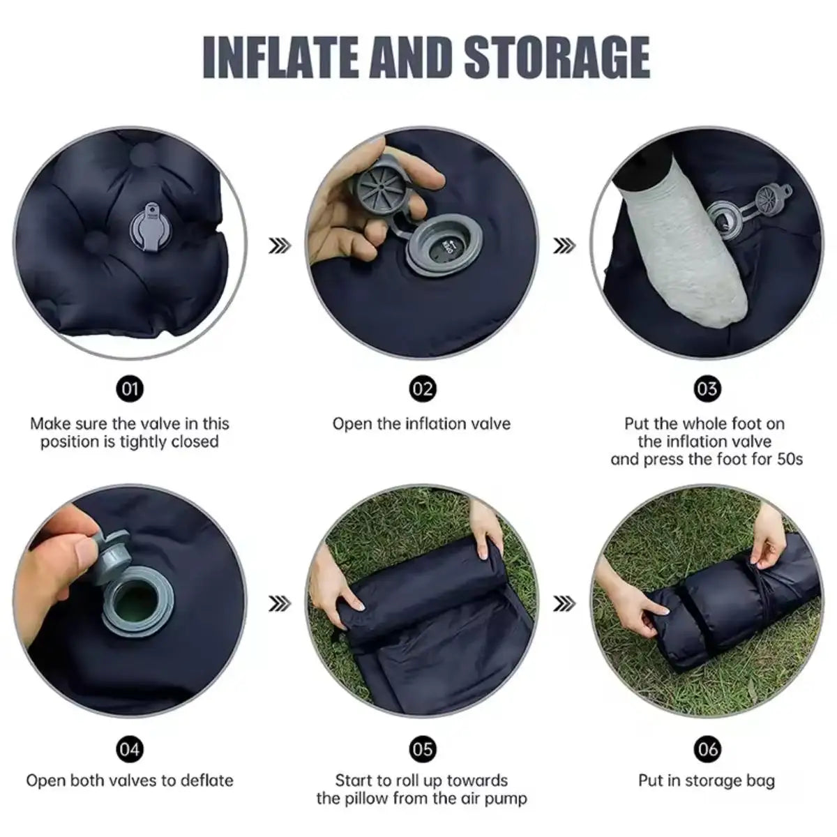 Foldable Outdoor Inflatable Mattress For Camping And Indoor Use
