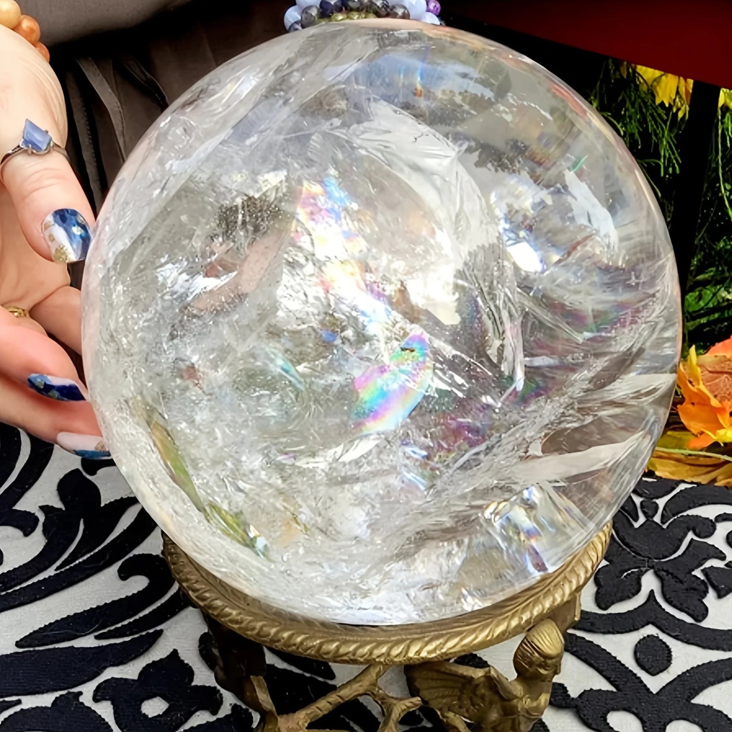 CrystalHola Clear Quartz Crystal Sphere Polished Ball Home Decor Gift