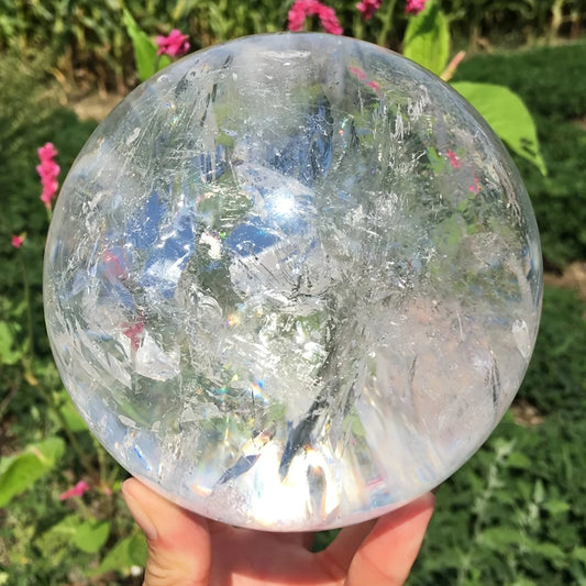 CrystalHola Clear Quartz Crystal Sphere Polished Ball Home Decor Gift