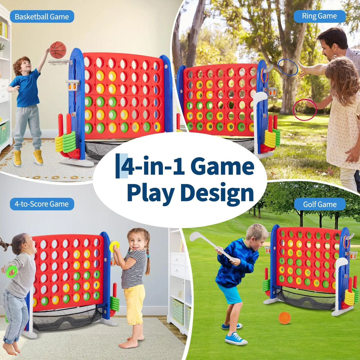 Giant Floor Board Game Set With Reliable Storage Bag