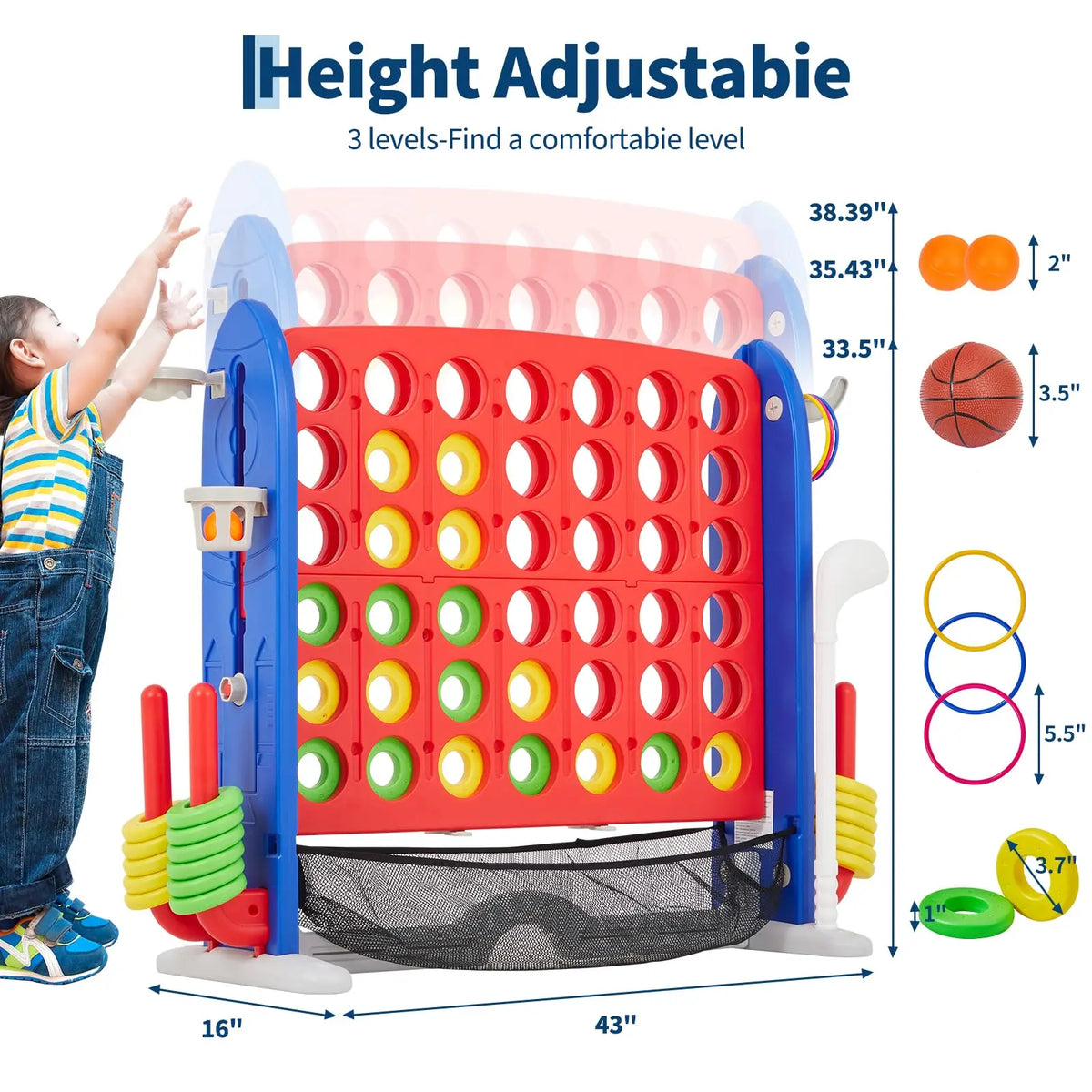 Giant Floor Board Game Set With Reliable Storage Bag