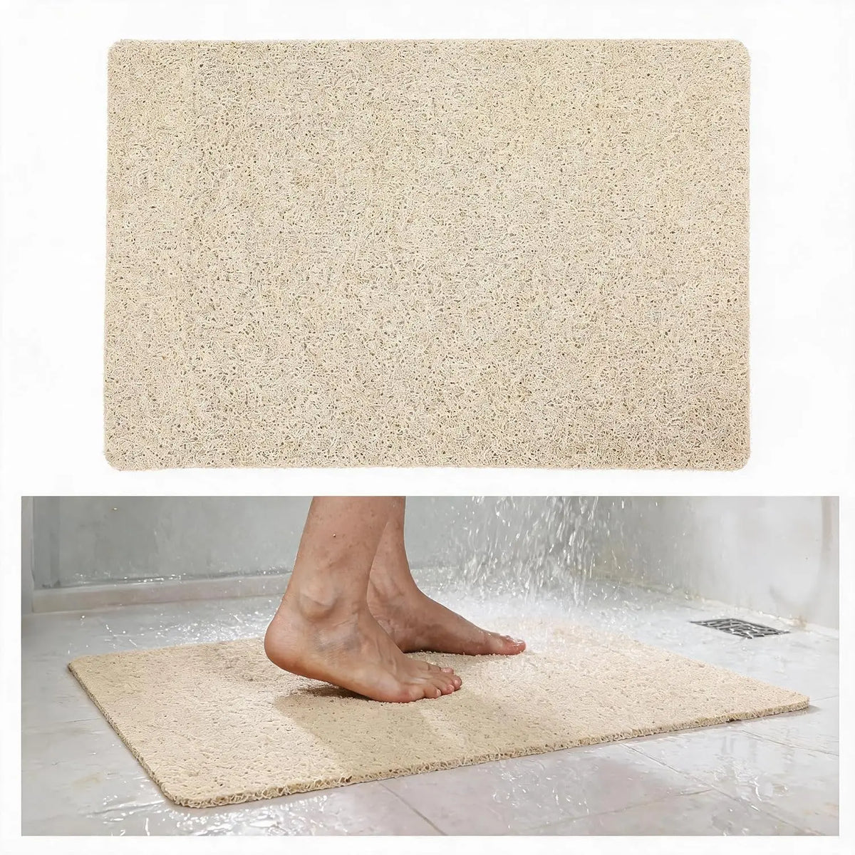 Quick Drying Non Slip Textured PVC Bath Mat for Bathroom