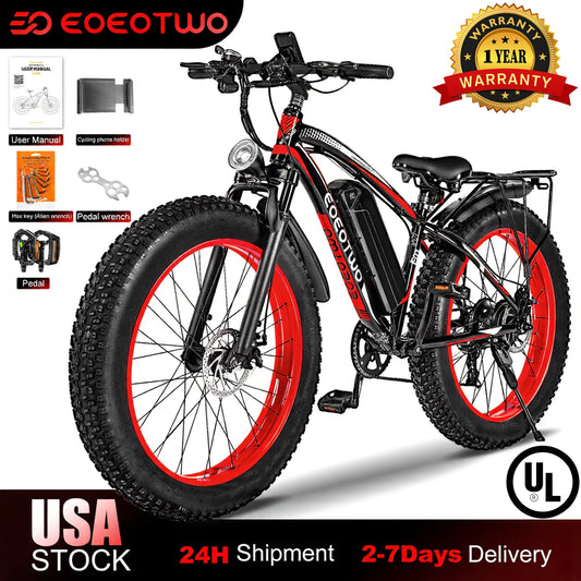 EOEOTWO 1500W All Terrain Electric Mountain Bike Dual Disc Brakes