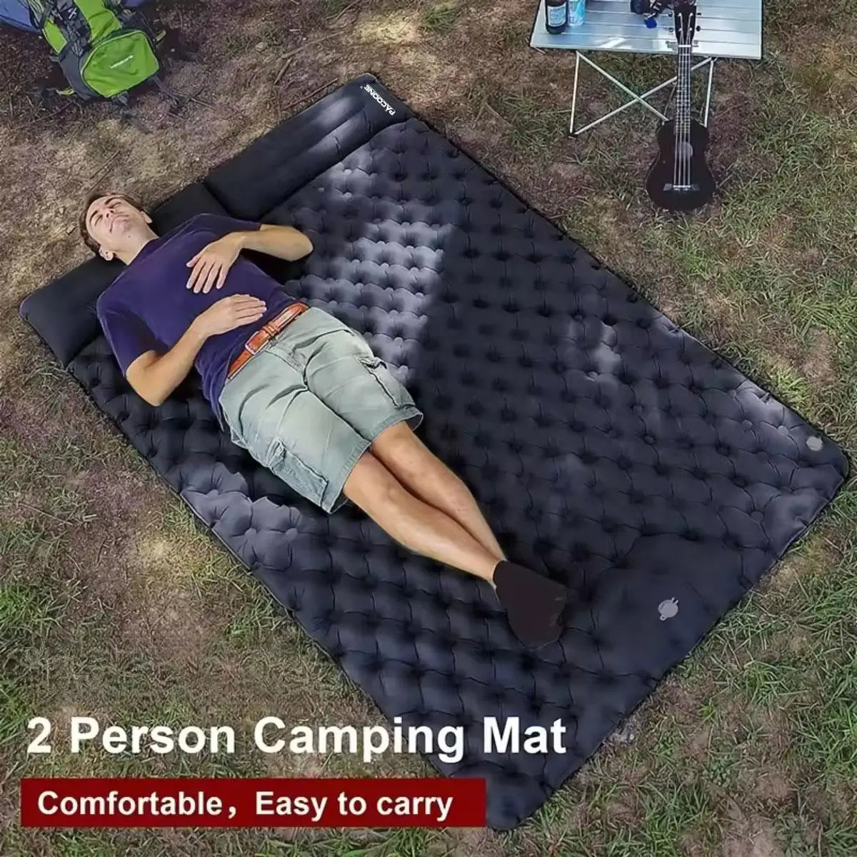 Foldable Outdoor Inflatable Mattress For Camping And Indoor Use