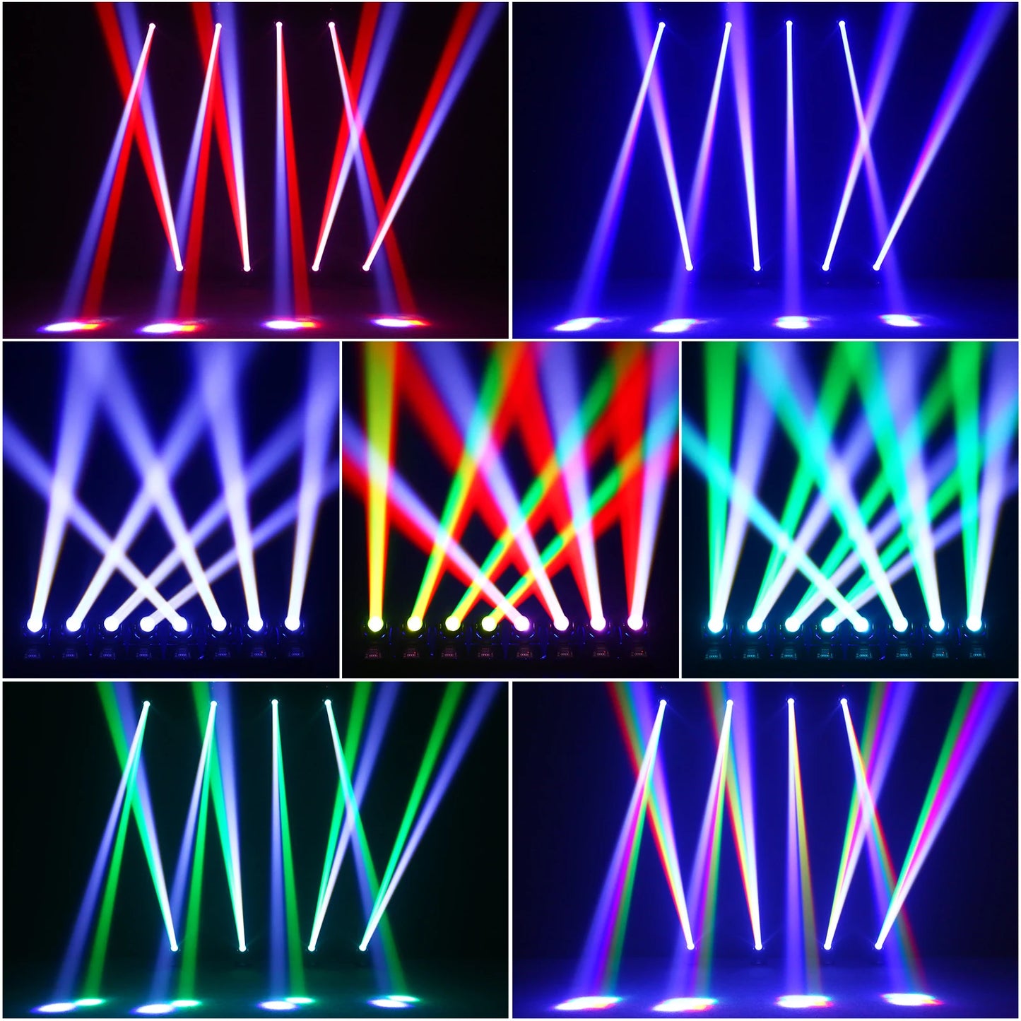 Fieryzeal Mini 40W RGBW Beam Moving Head Light DMX Stage