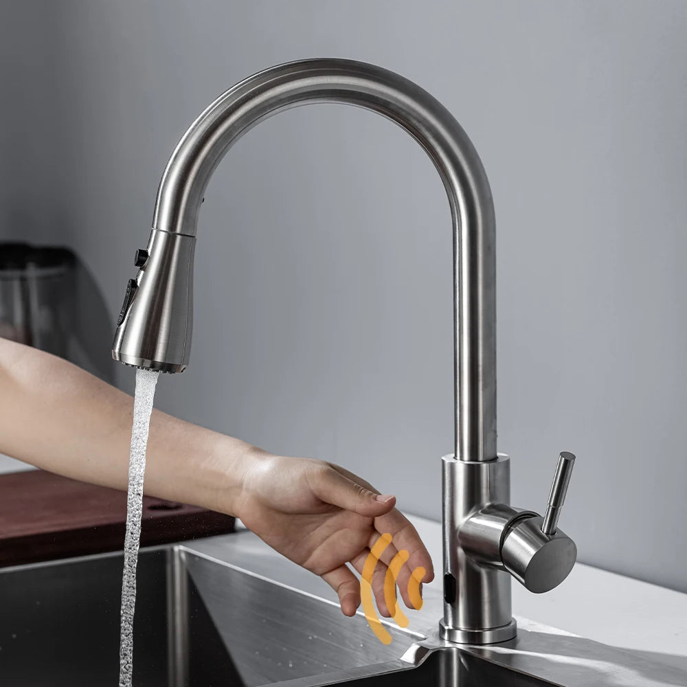 DQOK Smart Touchless Kitchen Faucet With Infrared Sensor