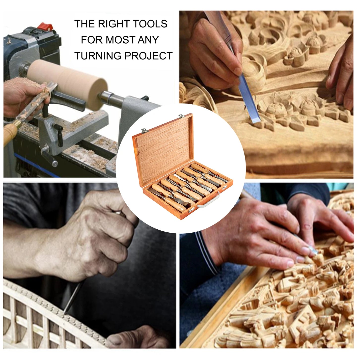 SucceBuy Wood Carving Hand Chisel Set For Professional Woodworking