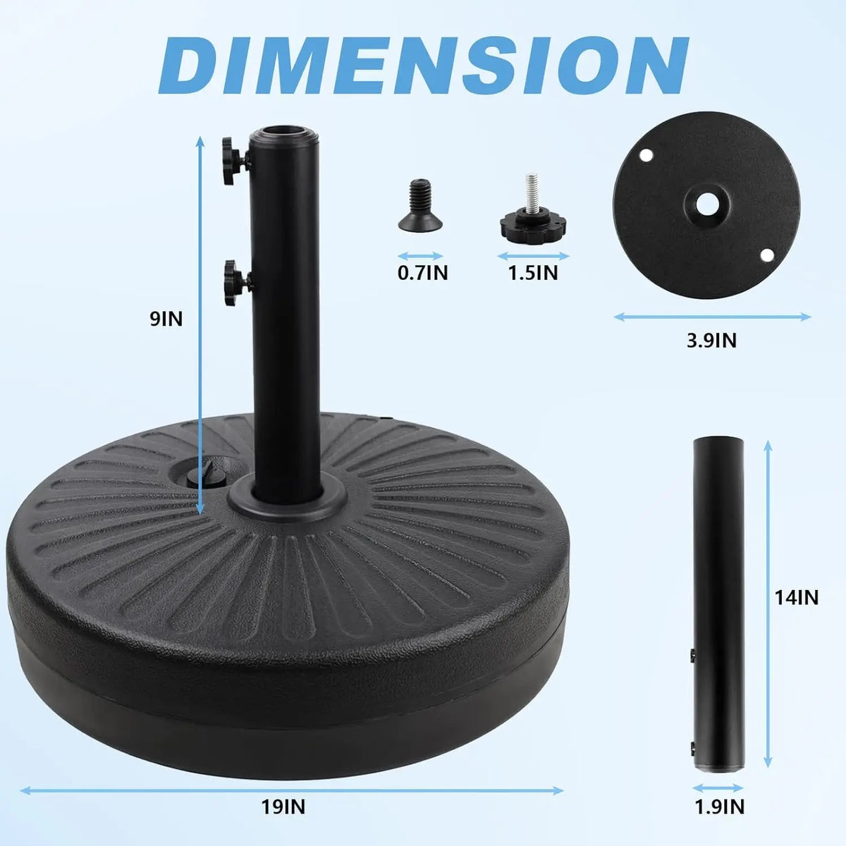 Heavy Duty Sand Water Fillable Outdoor Umbrella Base Stand