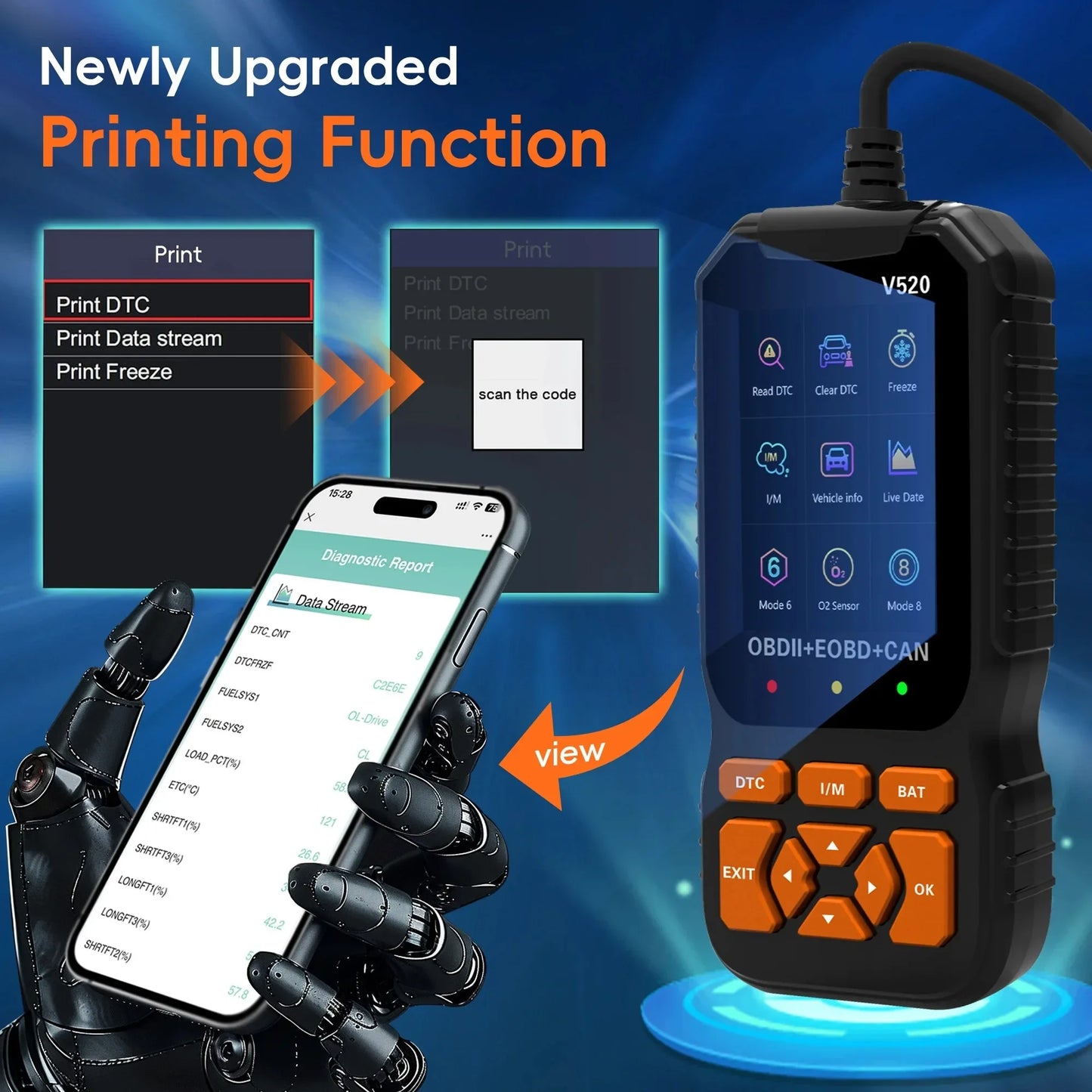 OBD2 Car Scanner Diagnostic Tool Fault Code Reader