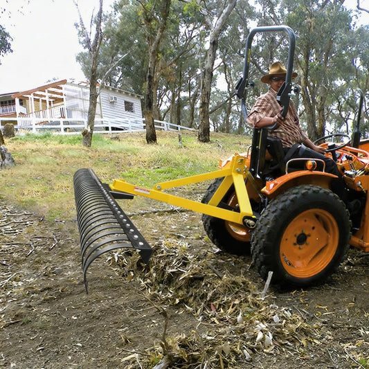 HiMISS Landscape Rake Attachment For Category 1 And 2 Tractors