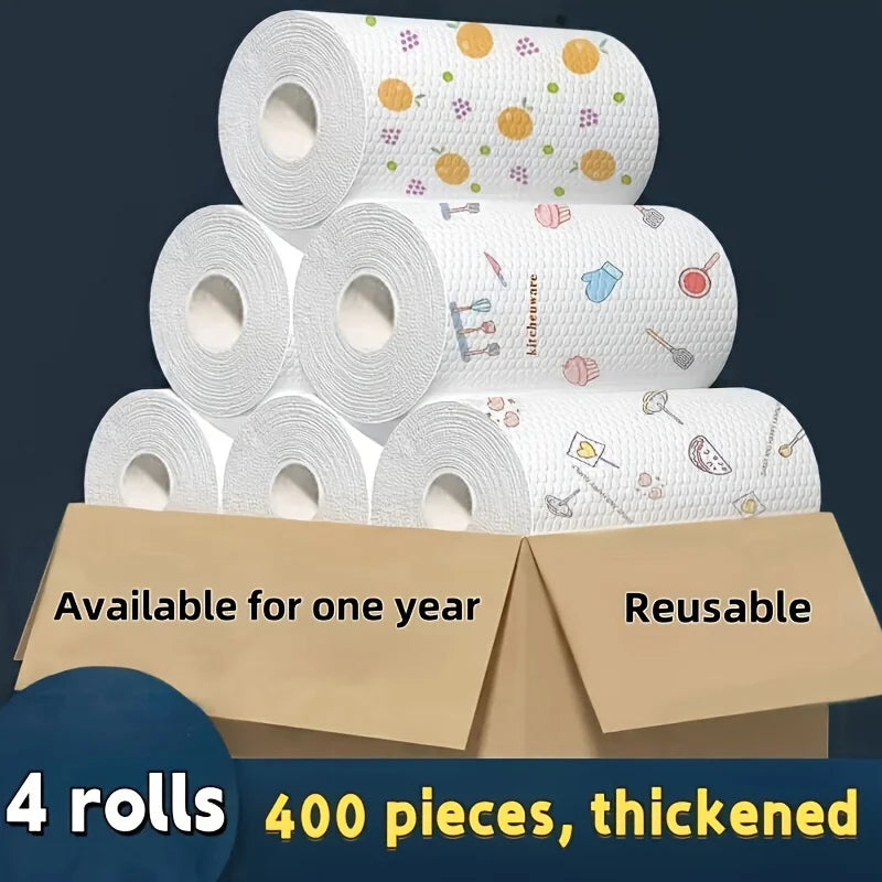 Thickened Absorbent Kitchen Dishcloth Paper Dry Wet Cleaning