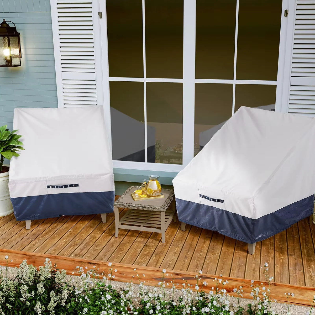 Heavy Duty 2 Pack Outdoor Chair Covers Waterproof Patio Protectors