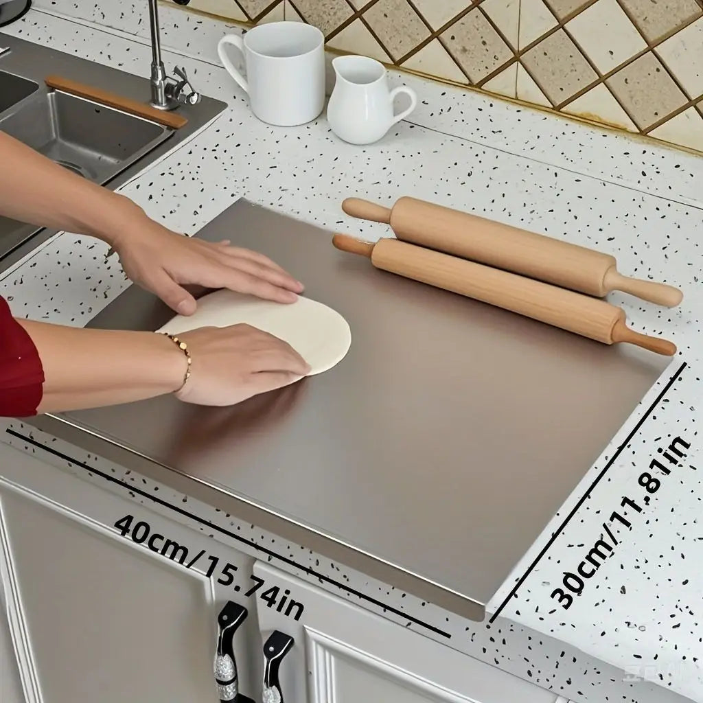 Premium 304 Stainless Steel Cutting Board With Lid For Kitchen Use