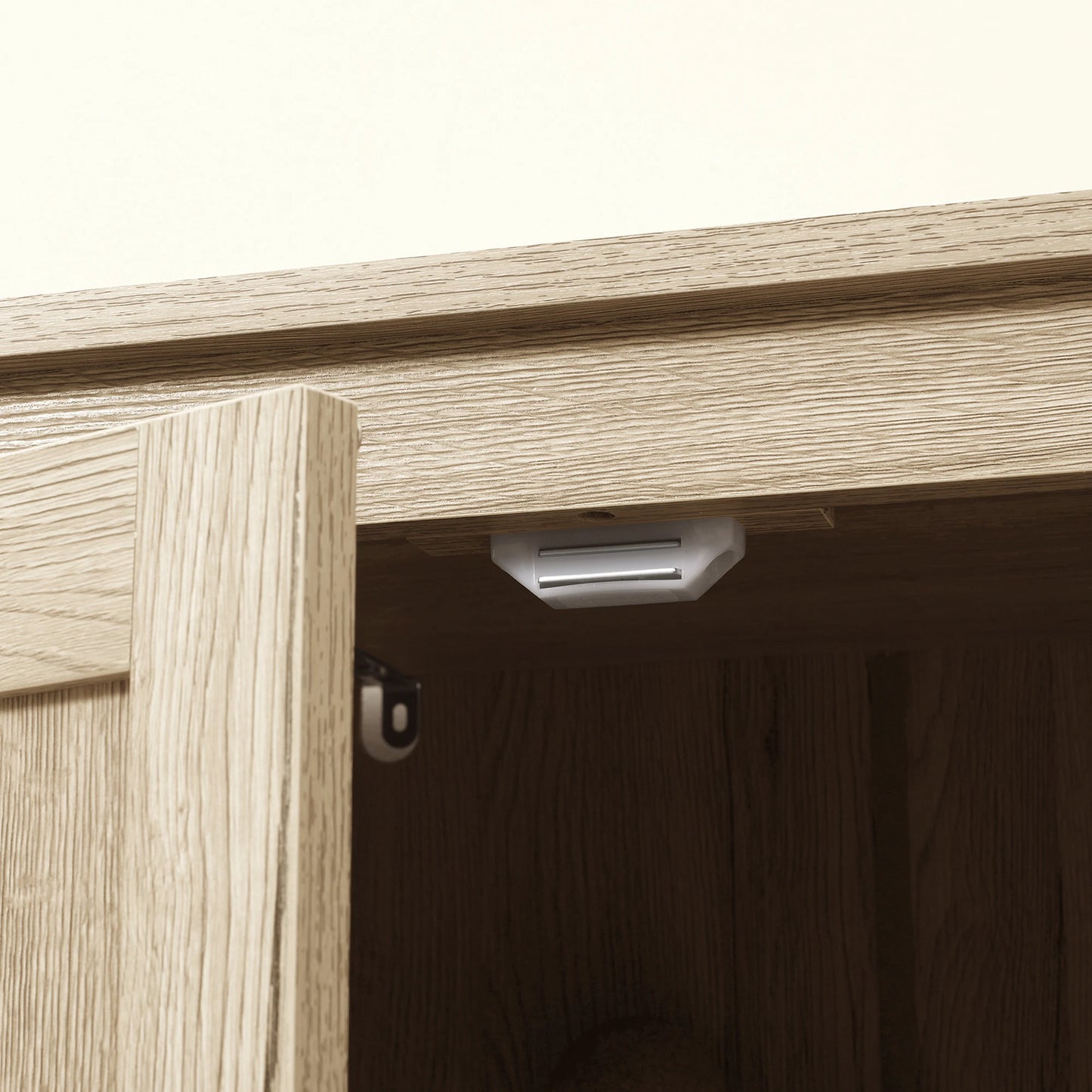 Freestanding Farmhouse Kitchen Pantry Cabinet With 4 Doors Adjustable Shelves