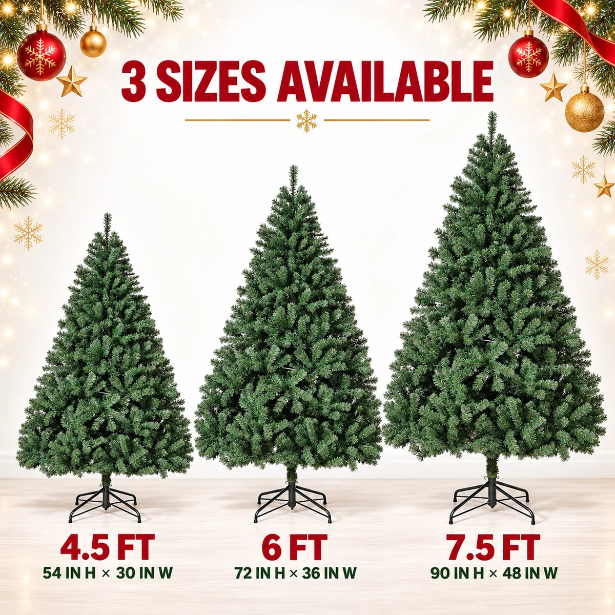 ANIXOL Unlit Artificial Spruce Christmas Tree With Realistic Branches