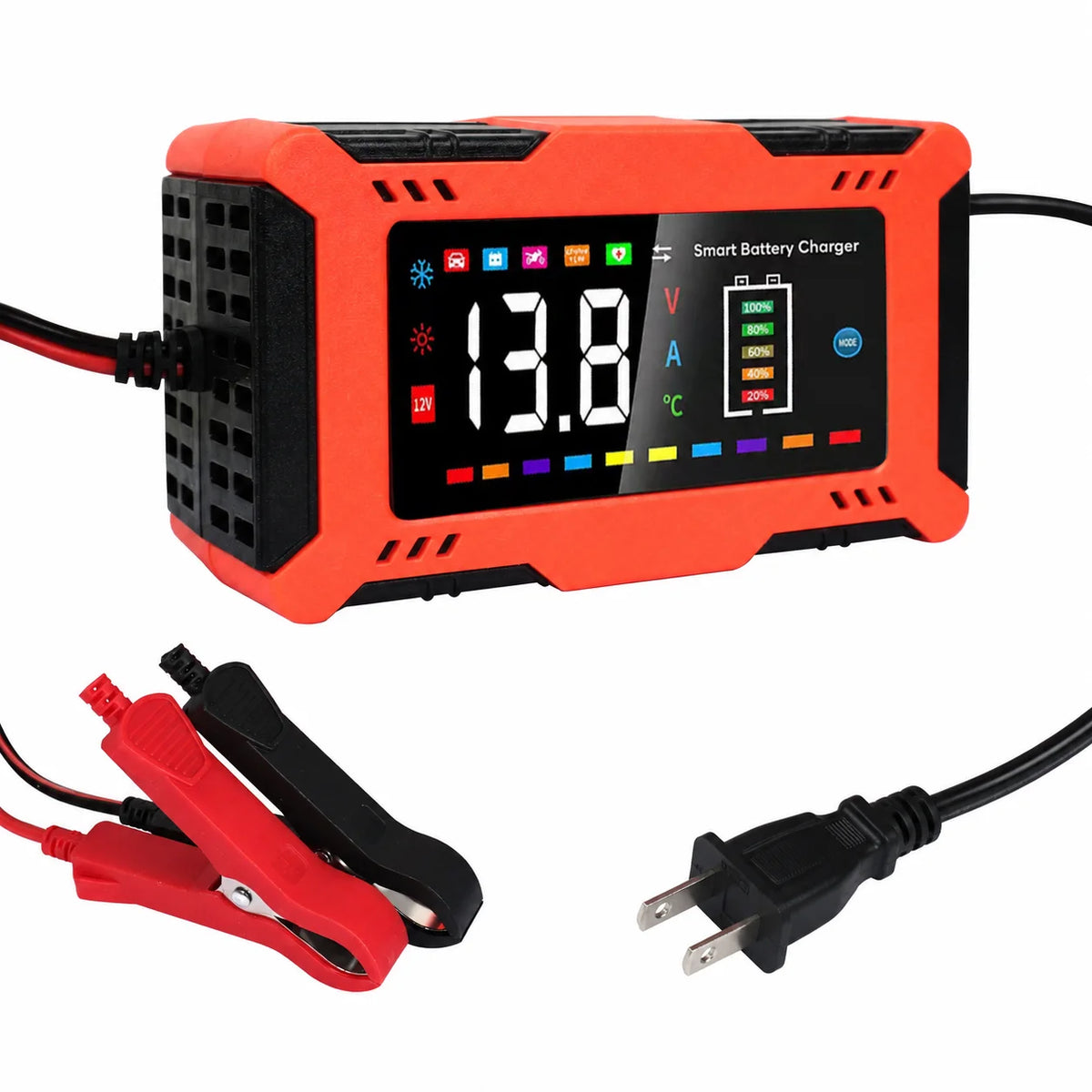 DreamDash 12V 6A Automatic Car Battery Charger Smart LED Display