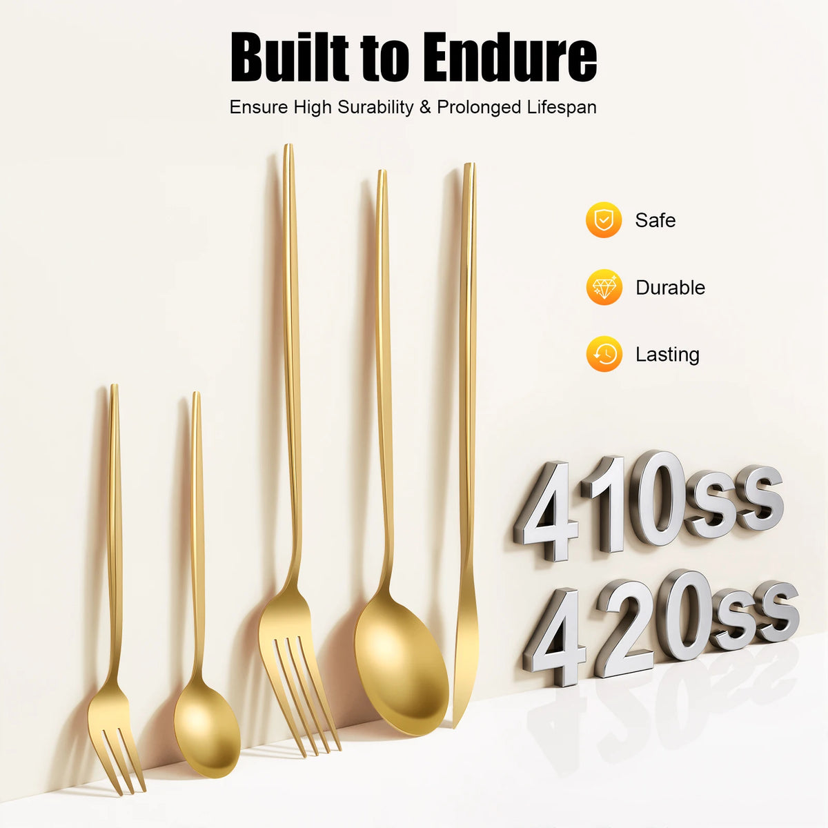 Heavy Duty Stainless Steel Silverware Set For Catering Events