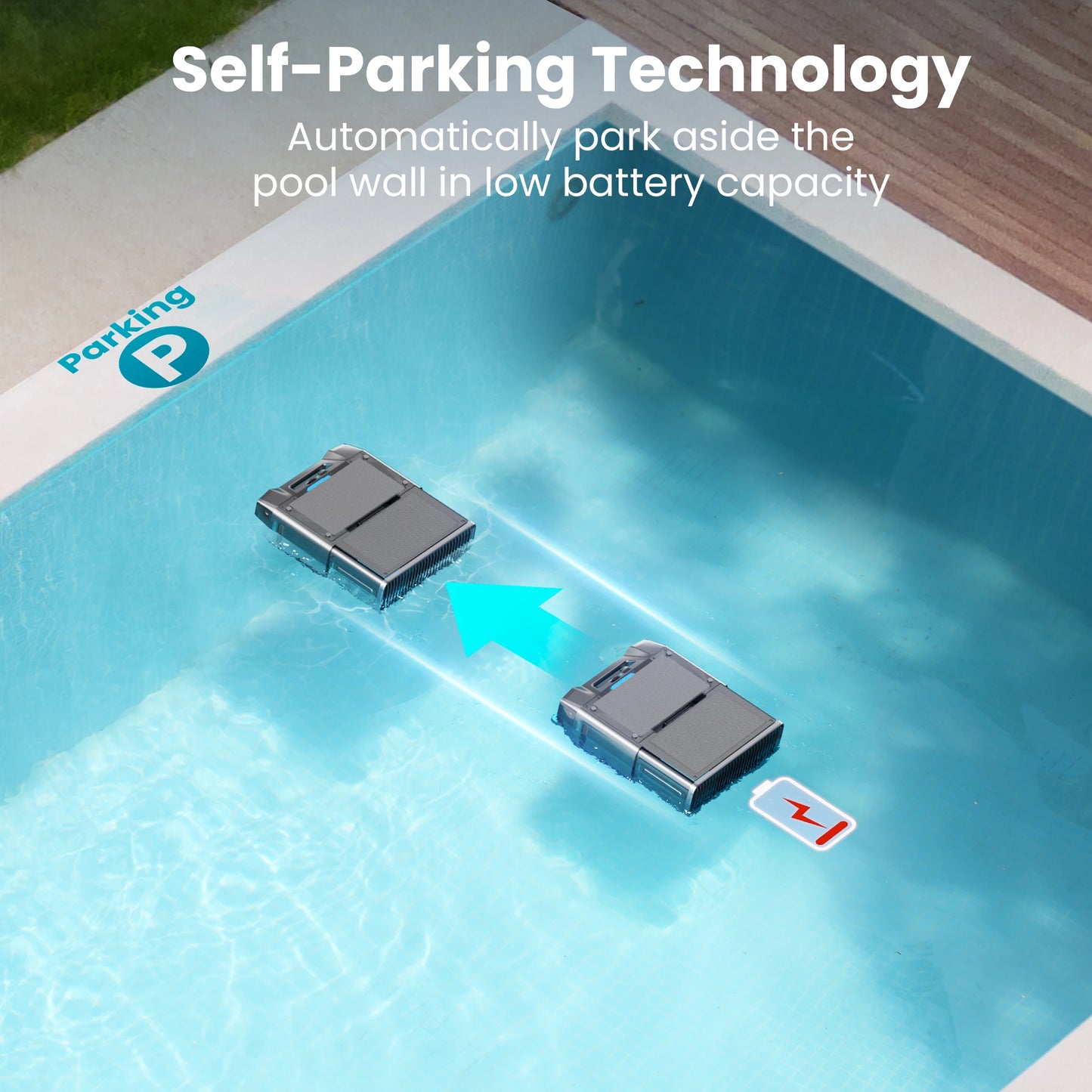 Vastorm Y80 Solar Robotic Pool Cleaner Cordless With Auto Docking
