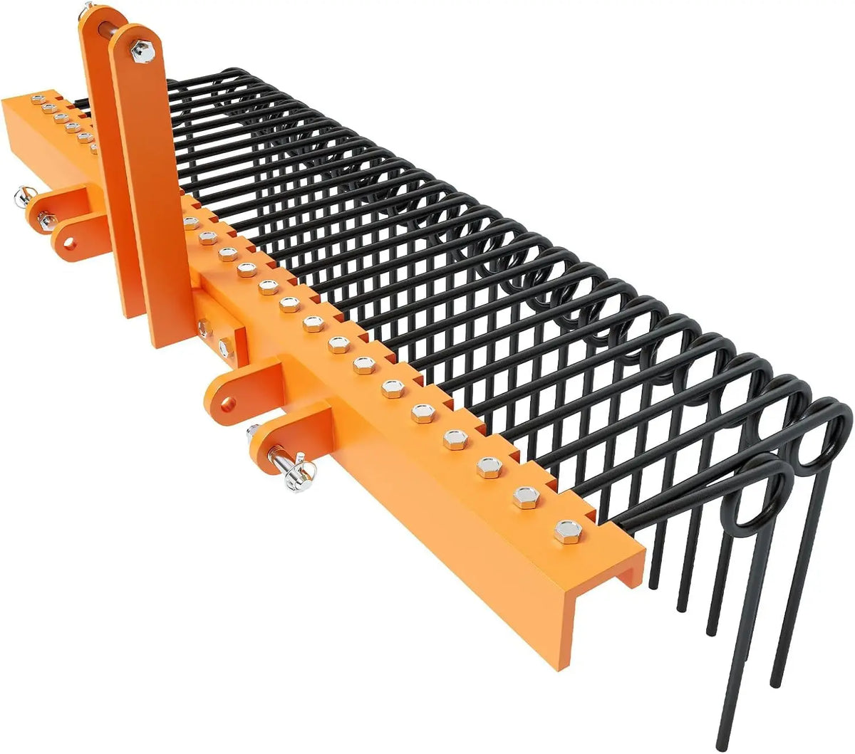 HiMISS Tow Behind Pine Straw Rake With Durable Spring Tines
