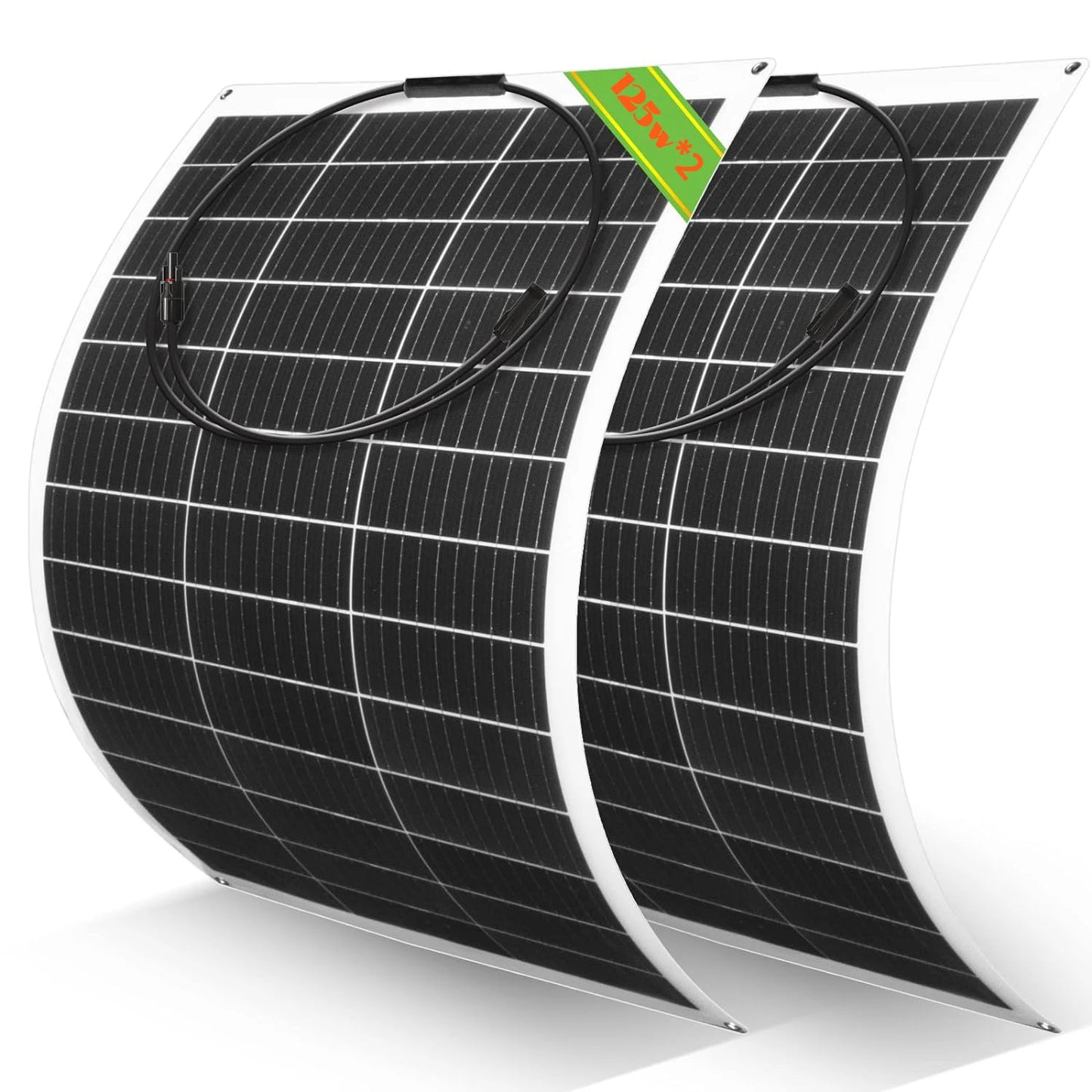 JINGYANGPV 125W Flexible 18V Monocrystalline Solar Panel For 12V 24V Systems