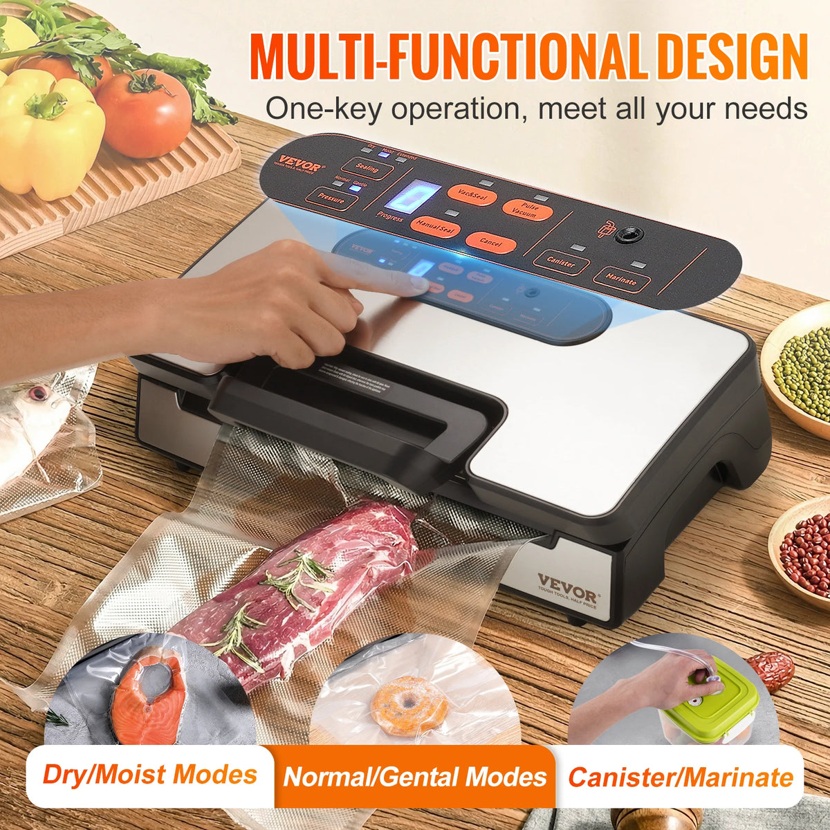 SucceBuy Electric Food Vacuum Sealer for Fresh Kitchen Packaging