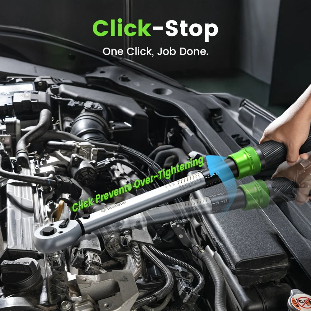 TaskStar Preset Click Torque Wrench Set For Vehicle Repair