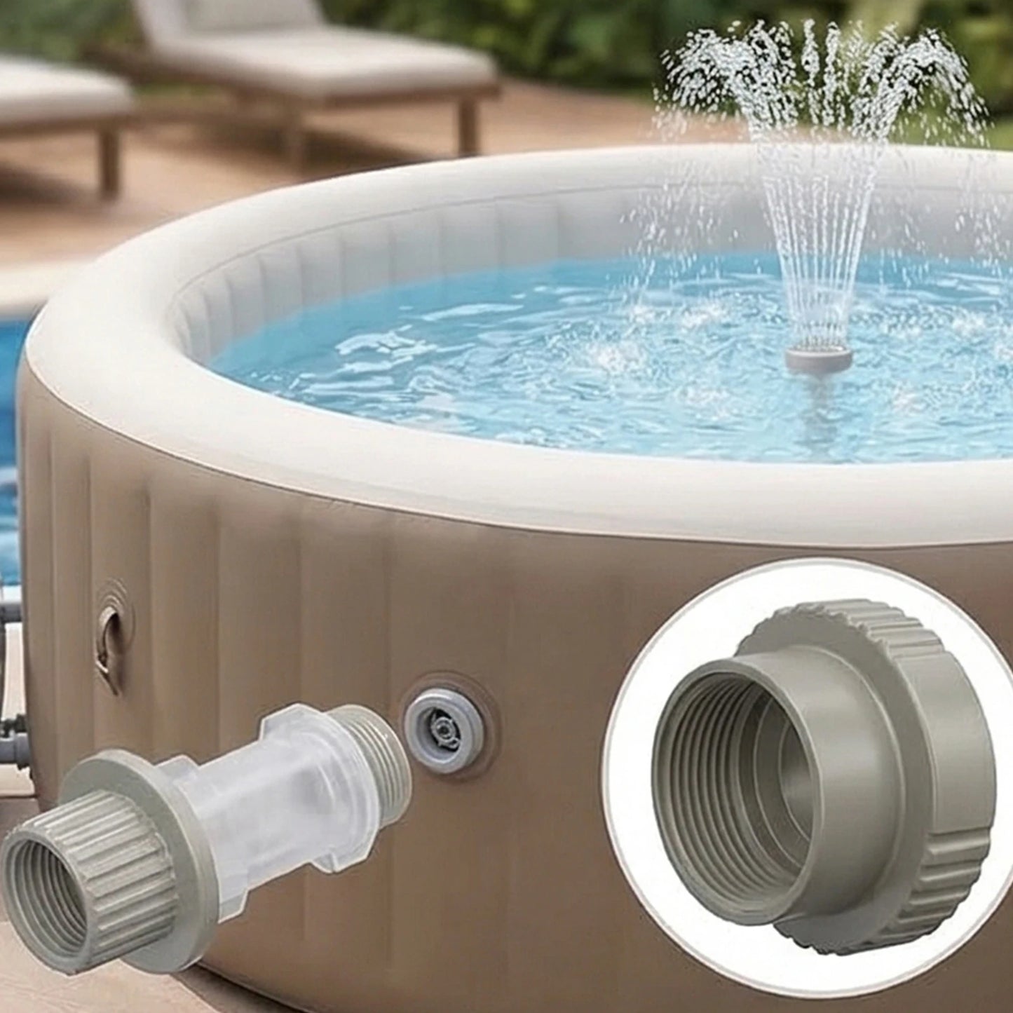 Alloyseed Ground Pool Fountain Adapter Kit For Waterfall Systems