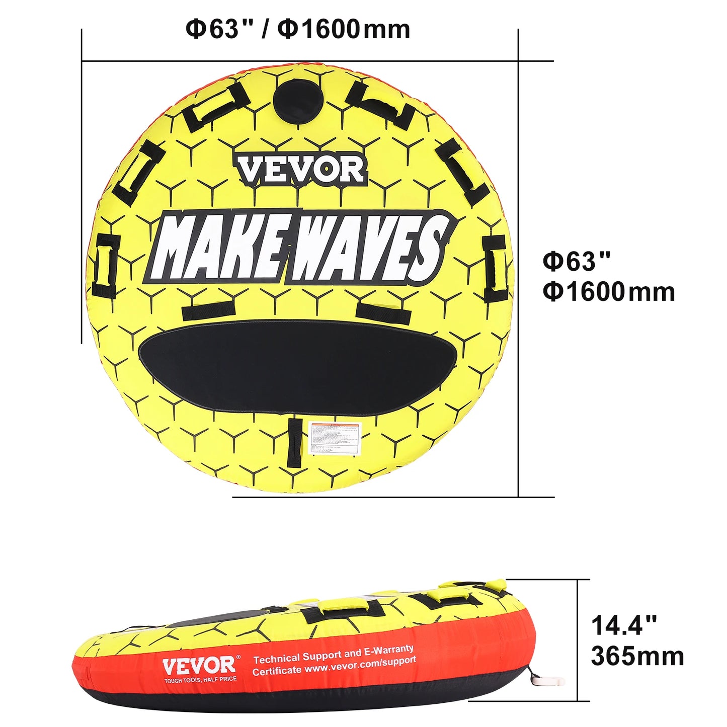 SucceBuy Inflatable Towable Boat Tube For Water Sports
