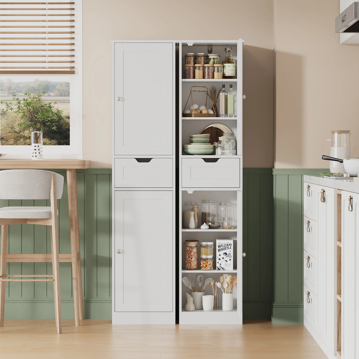 Slim Vertical Bathroom Storage Cabinet With Space Saving Organizer