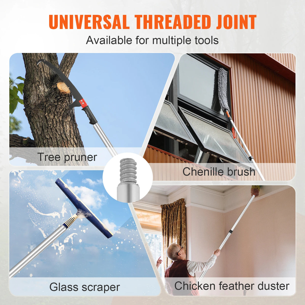 SucceBuy Extendable Manual Pole Saw for Tree Pruning