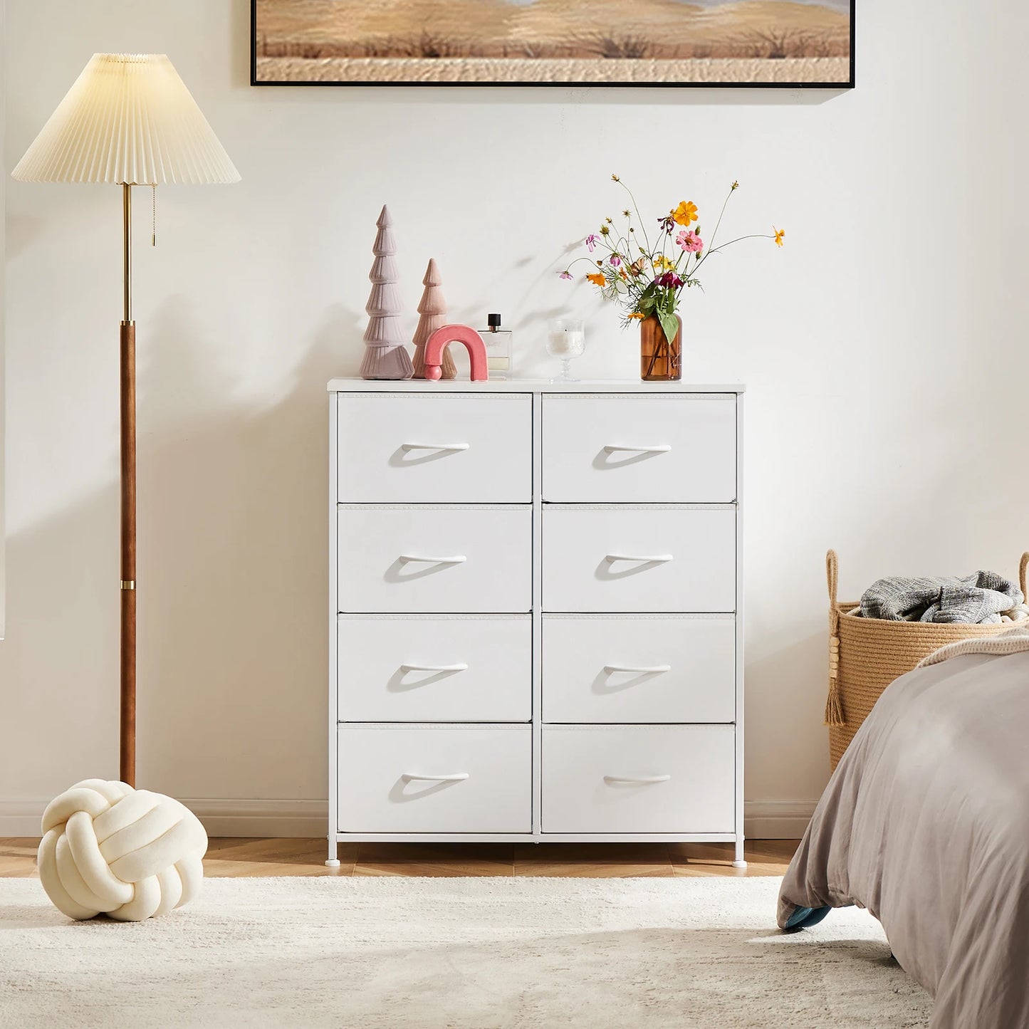 MCQ Fabric 8-Drawer Cabinet For Living Room Storage Organizer