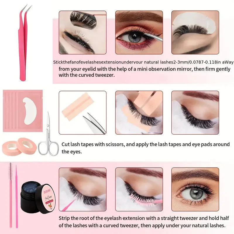 Professional Eyelash Extension Practice Kit for Beginner Artists