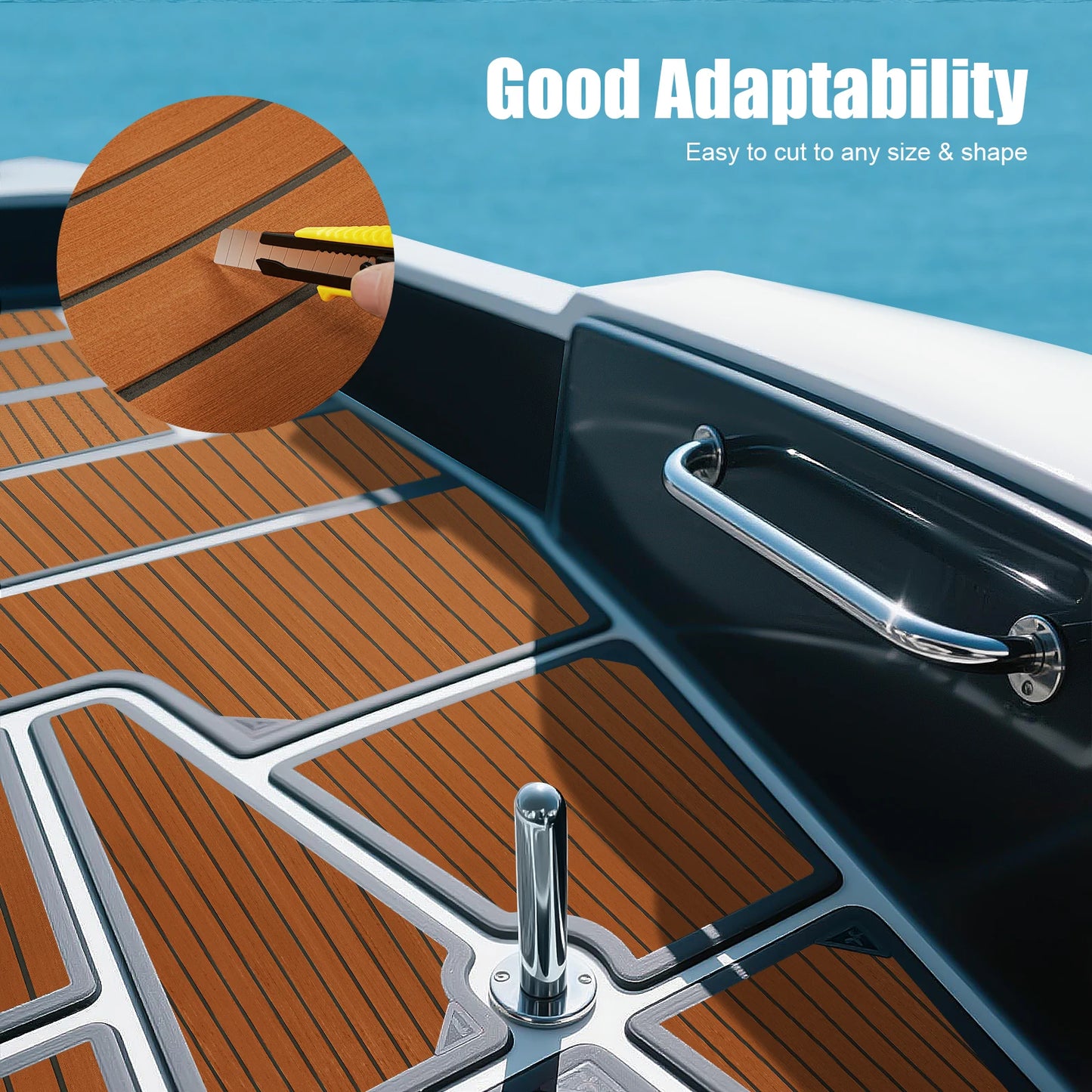 Self Adhesive Eva Teak Decking Non Slip Marine Flooring Mat