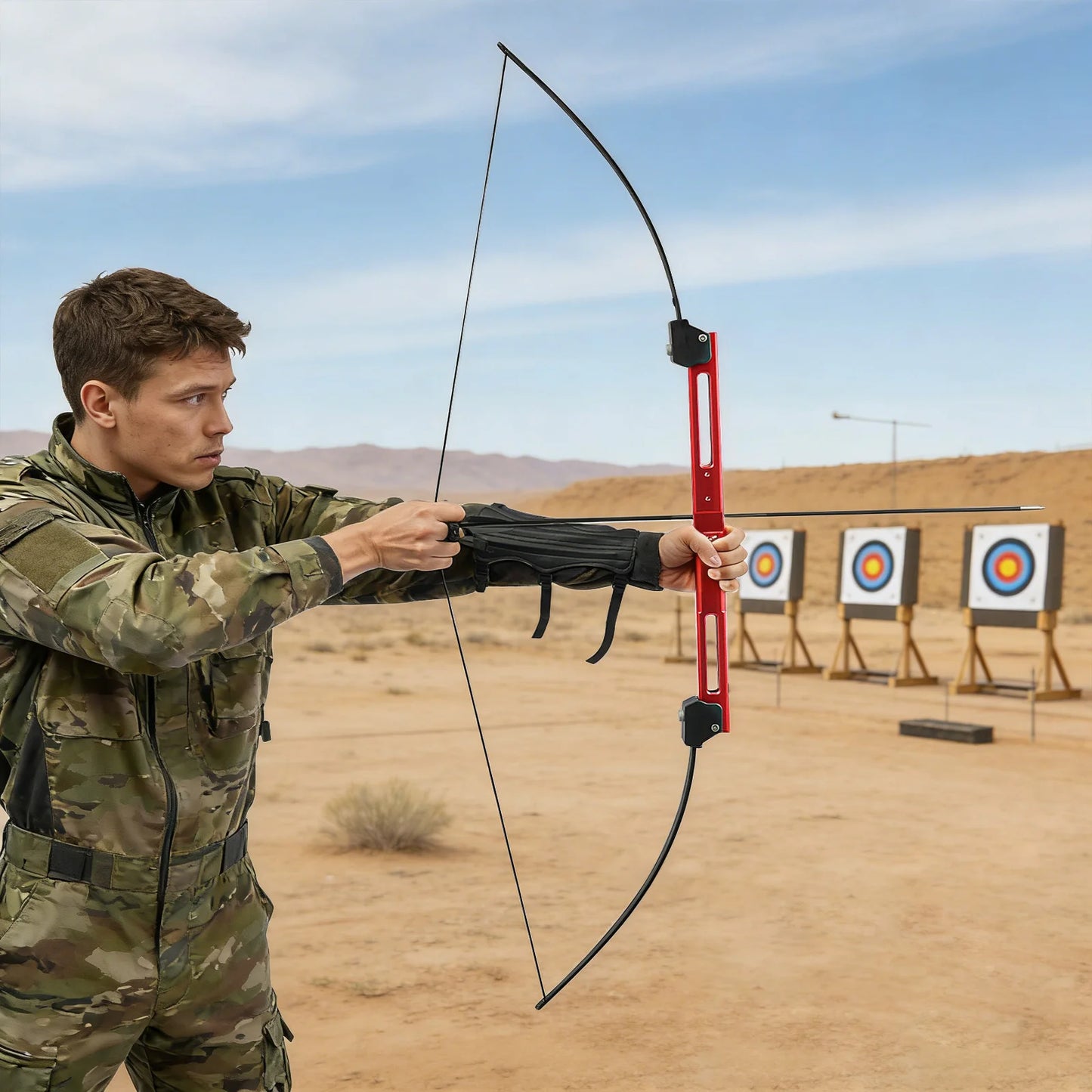 Traditional Recurve Bow Archery Set With Arrows And Accessories