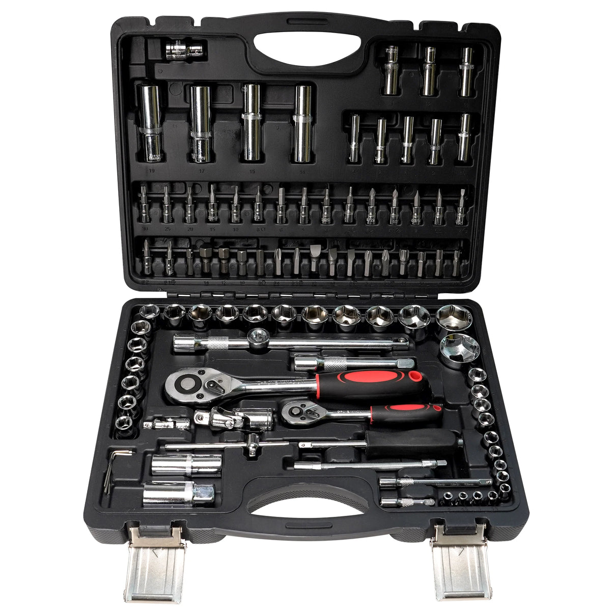 95 Piece Socket Wrench Set With Ratchets And Storage Case