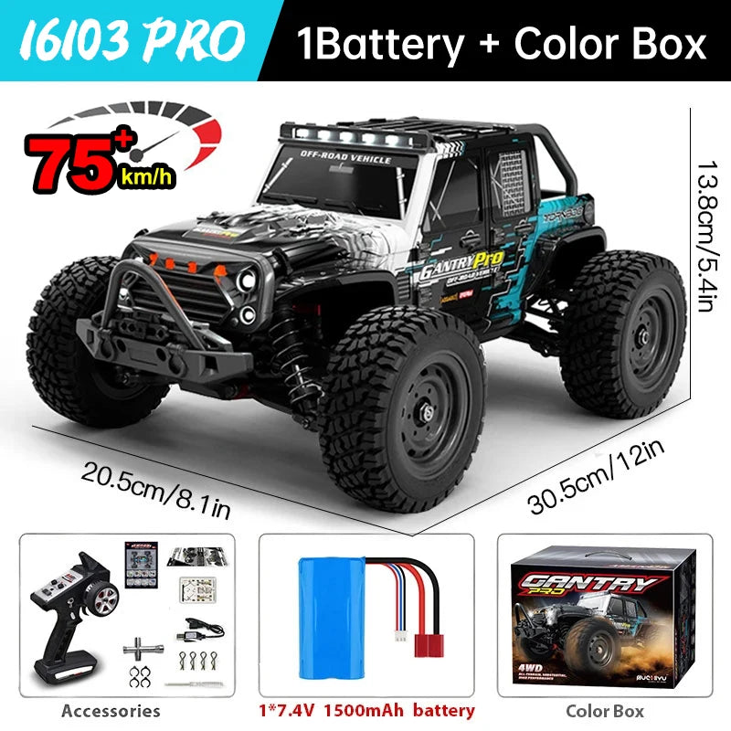 WLtoys 16101 Pro 1:16 Enhanced 4WD RC Car With LED