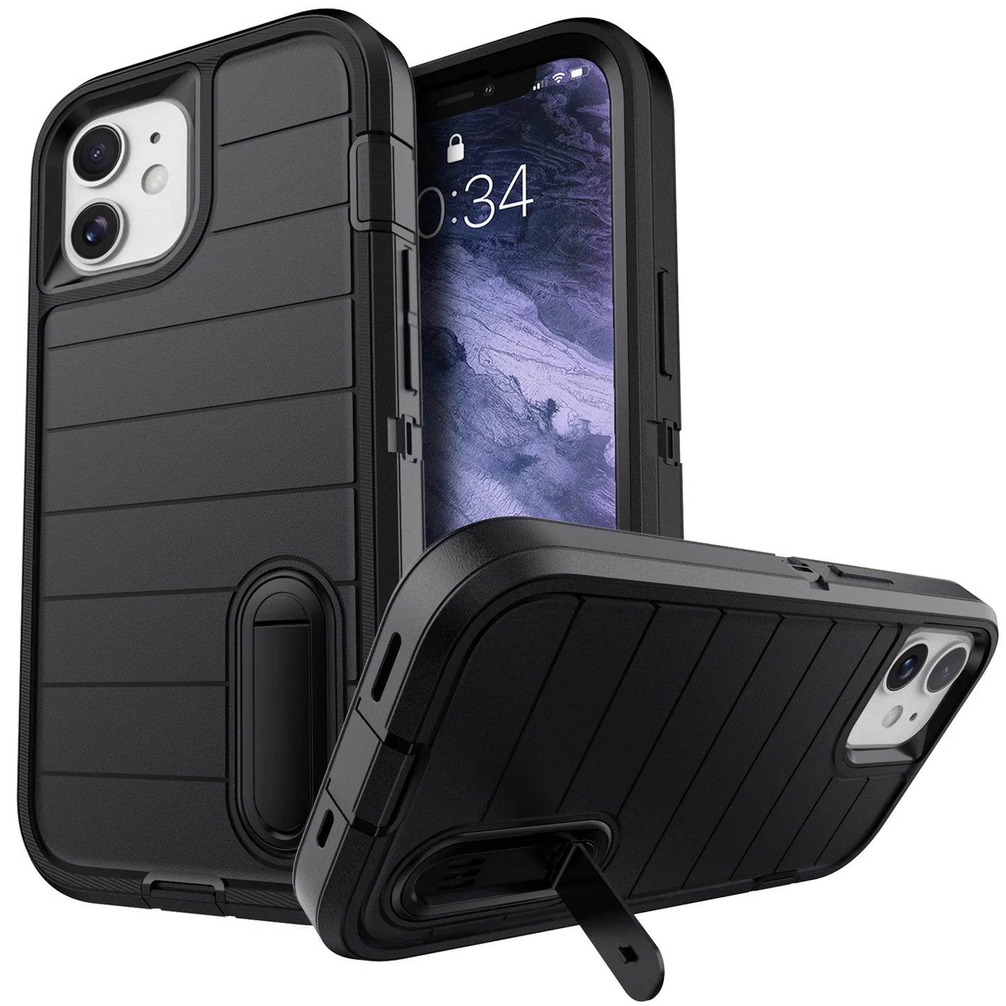 Rugged Hybrid Shockproof Kickstand Case For iPhone Series
